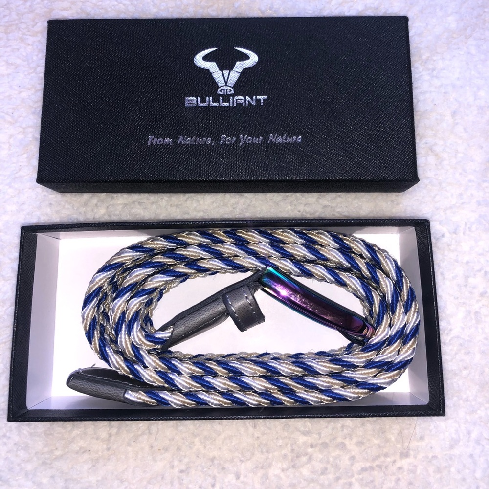 Bulliant woven belt